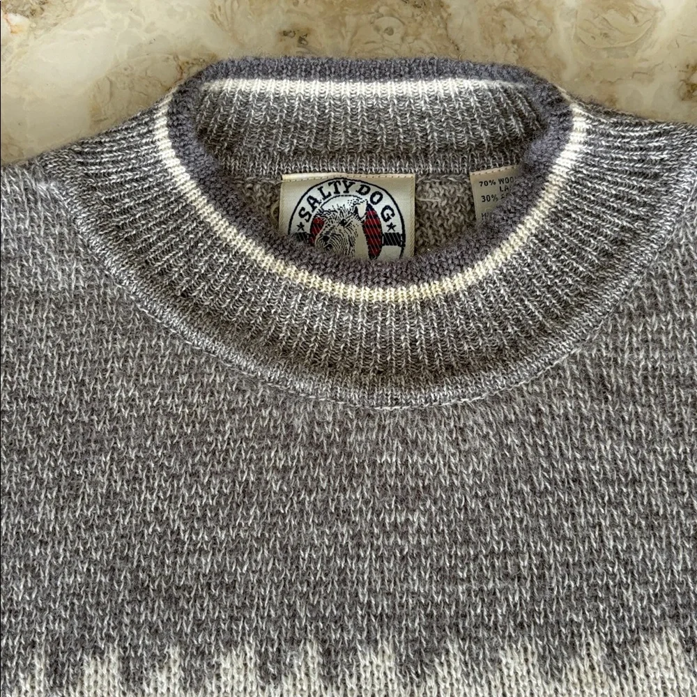 Vintage GANT Salty Dog Wool Blend Sweater – Nordic Pattern – XL - Picture 9 of 10